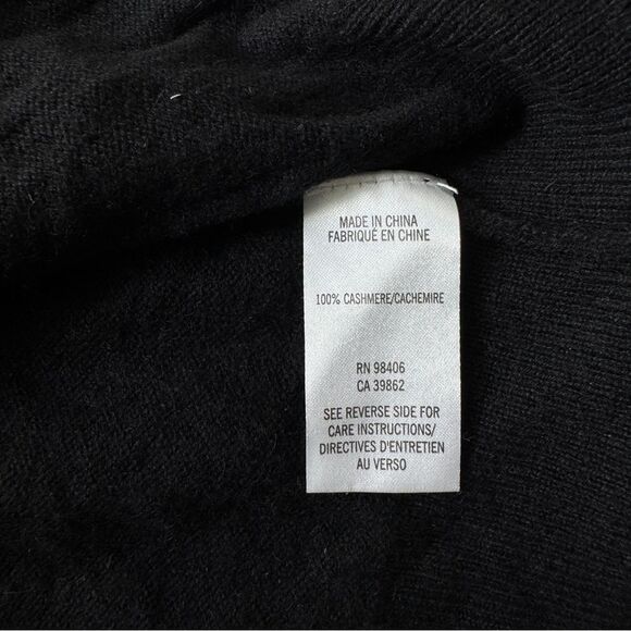 Theory Minareeya Black Cashmere Sleeveless Cardigan Size TP - Picture 7 of 8